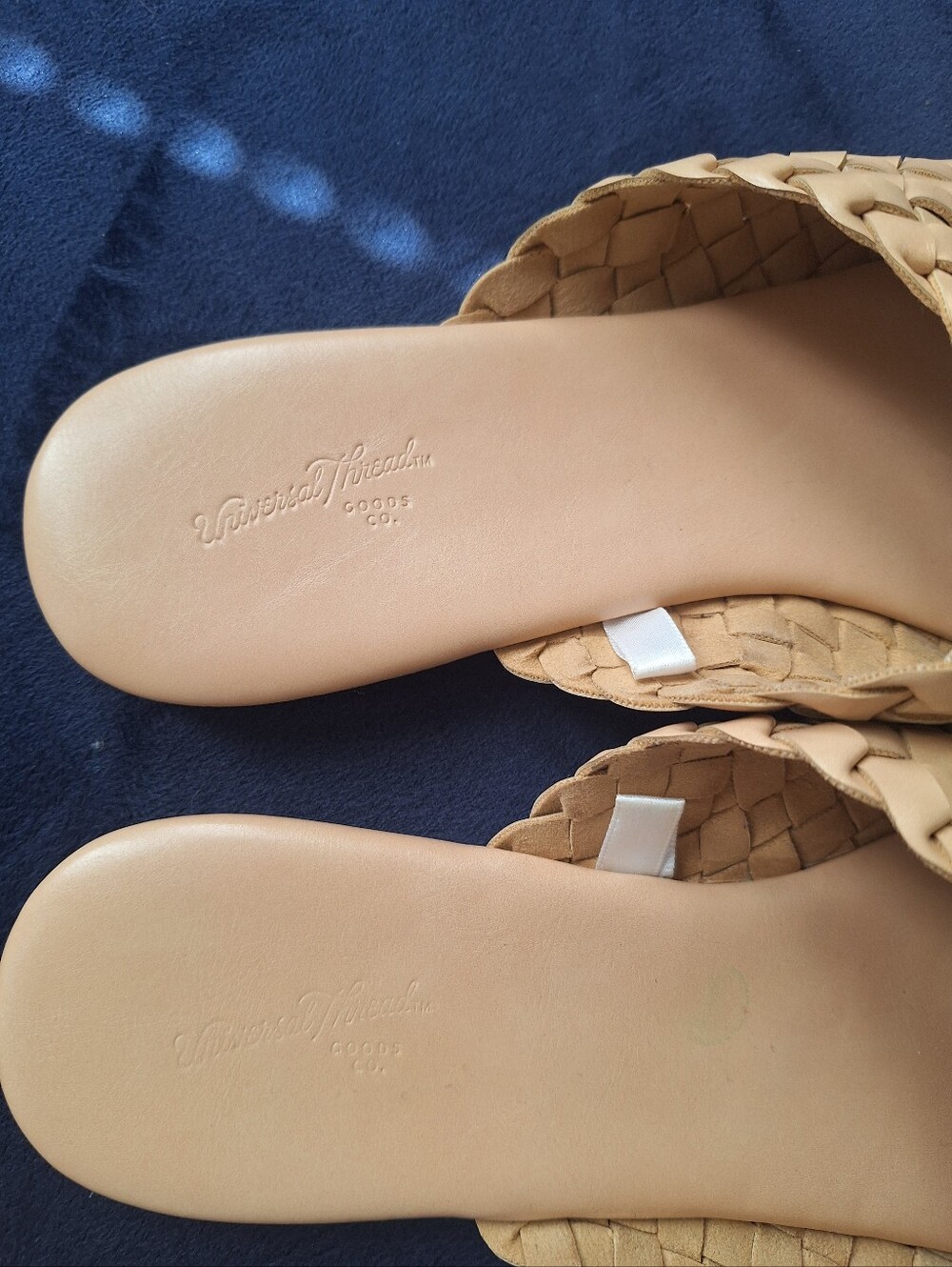 Woven Slip-On Mules in Beige - Women's Fashion Flats 8.5 - Picture 3 of 4